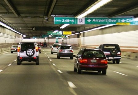 Interstate I-93 Tunnel in Boston